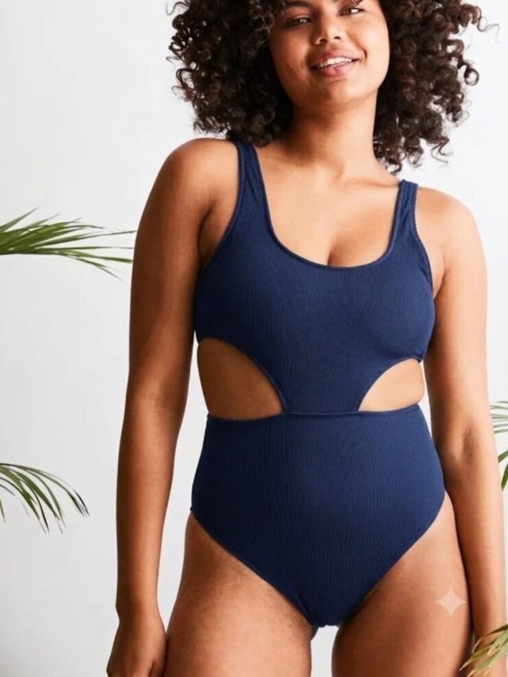 NWT Aerie Navy Cut Out Monokini | L